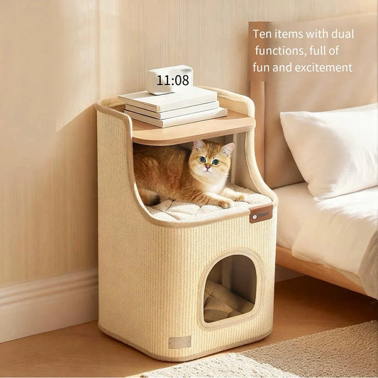 Sisal Cat Scratching Board – 2-in-1 Round Bed & Furniture Protector