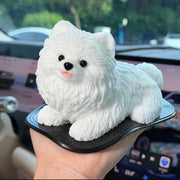 Dashboard Buddy puppy - White Medium-sized Pomeranian