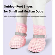 4pc, Dog Shoes Non-slip Breathable Wear-resistant Dog Boots Suitable for Small Medium Sized Pets Puppy Protective Footwear.