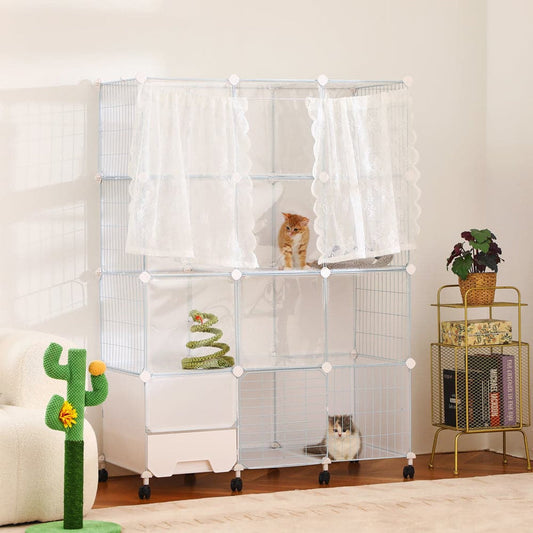 Pets Love Journey Cat Villa Include Cat Litter Box - PP11