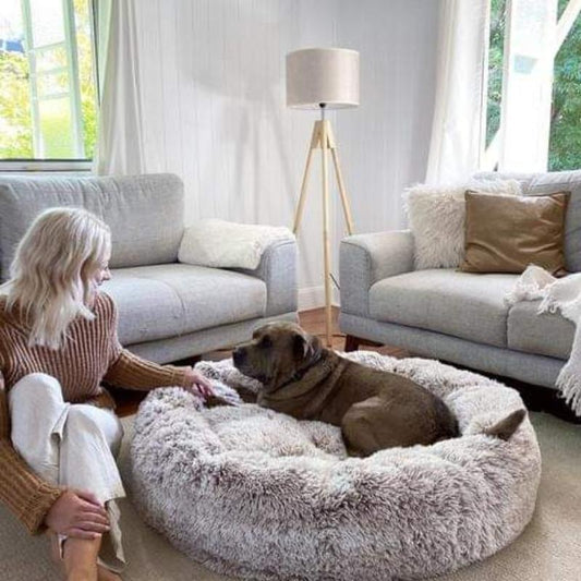 Pets Love Journey Plush Round Pet Bed