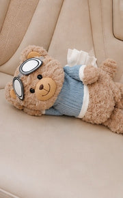 Teddy bear on car seat